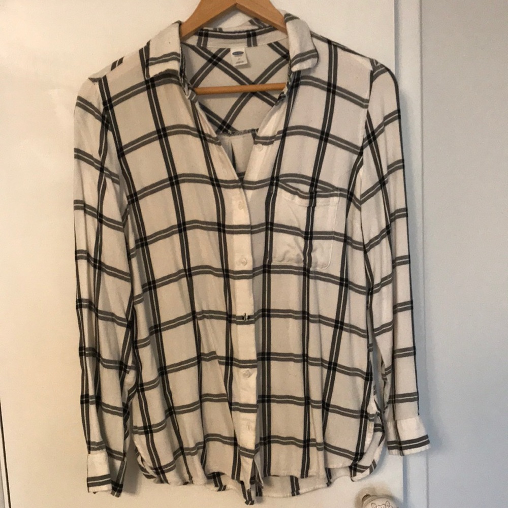 White Buttondown flannel